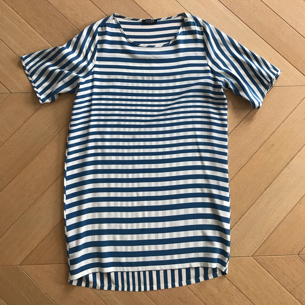 OTTE NEW YORK Silk Striped Dress